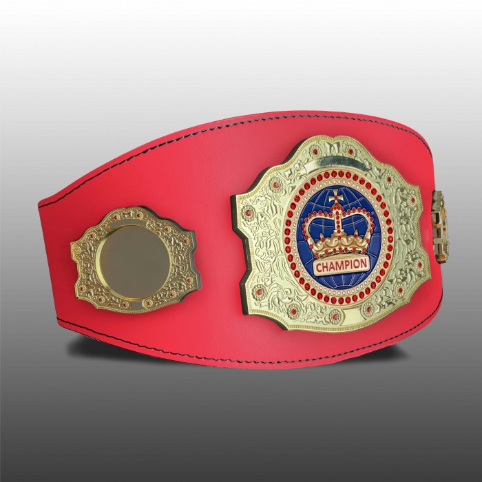 GOLD CHAMPIONSHIP BELT - XXLMIDI/G/BLUEGEMG - AVAILABLE IN 4 LEATHER COLOURS
